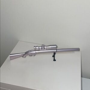 Silver Decorative Rifle Pen and Flashlight